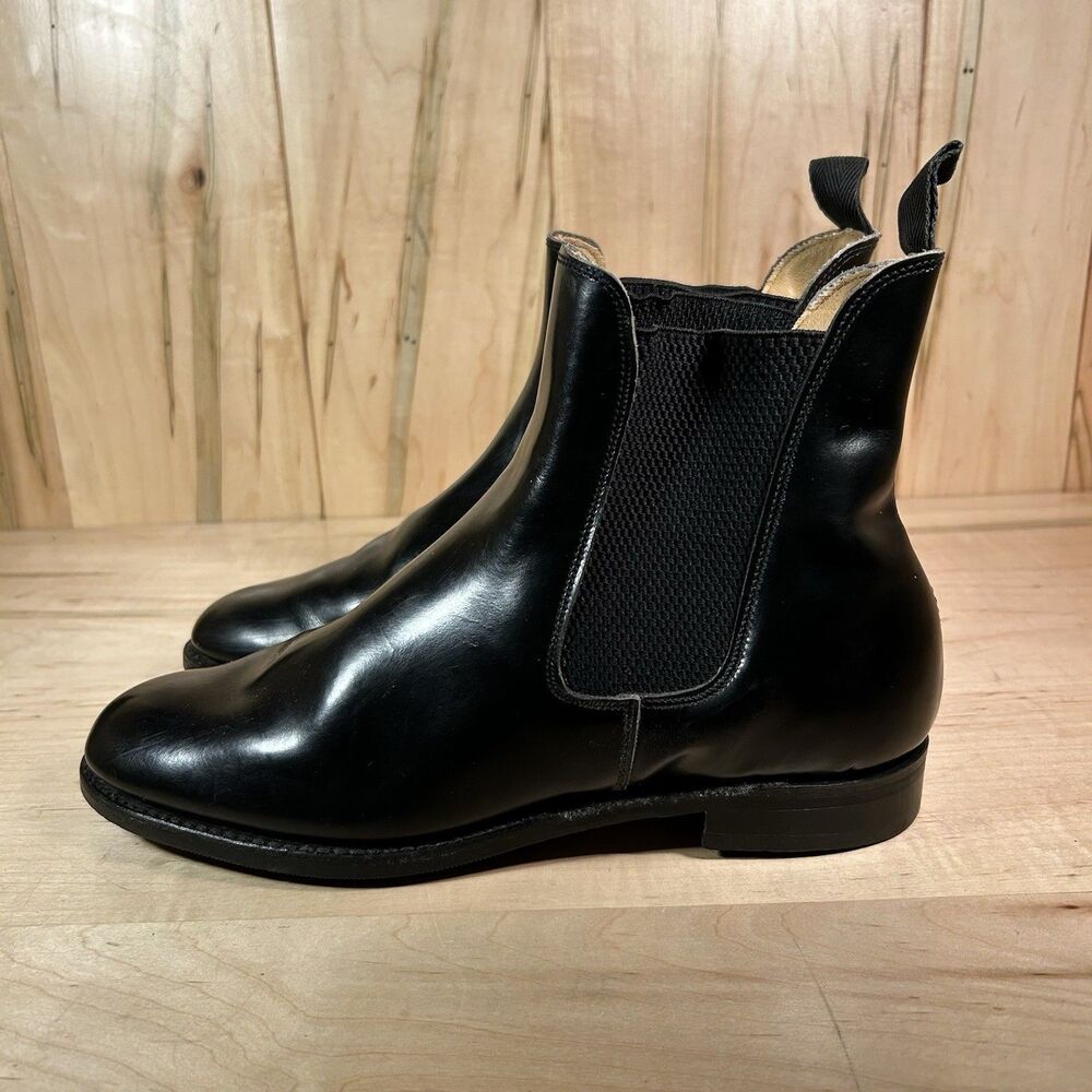 Womens MWS Mustang Black Leather Boots Size 9